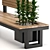 Urban Bench: Plants-Inspired Outdoor Seating 3D model small image 2