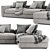 Flexform Asolo Chaise Longue: Sleek and Stylish Sofa 3D model small image 1