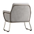 Elegant Hermann Armchair 3D model small image 4