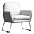 Elegant Hermann Armchair 3D model small image 5