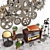 Industrial Loft Decorative Set 3D model small image 2