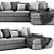 Urban Chaise Longue: Modern Design for Ultimate Comfort 3D model small image 3