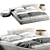 Luxurious Extrasoft Bed - Unmatched Comfort for Dreamy Nights 3D model small image 1