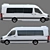 VW Crafter 50: Spacious Passenger Minibus 3D model small image 3