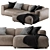 Rolf Benz freistil 187 L Sofa - Modern and Spacious 3D model small image 2