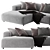 Rolf Benz freistil 187 L Sofa - Modern and Spacious 3D model small image 3