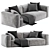Bolton Sofa: Poliform Elegance 3D model small image 1