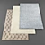 Modern Rugs Set - 4 Pieces 3D model small image 1