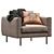 Elegant Boutique Armchair by Moooi 3D model small image 1