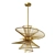 Versatile 6-Light Zeta Ceiling Chandelier 3D model small image 2