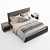 Sleek and Stylish Molteni Ribbon Bed 3D model small image 3