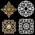 Elegant Floral Wall Rosettes 3D model small image 1