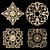 Elegant Floral Wall Rosettes 3D model small image 2