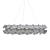 Sleek Metal Disc Chandelier 3D model small image 2