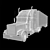 Classic Freightliner Truck & Refrigerator Trailer 3D model small image 4