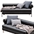 Elegant Chaise Lounge by Minotti 3D model small image 1