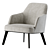 Elegant Poliform Jane Armchair 3D model small image 1