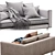 Elegant Moooi Boutique Sofa 3D model small image 5