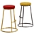 Scandi Bar Stool: Modern Scandinavian Style Seating 3D model small image 1