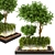 Nature's Fusion: Outdoor Wood and Concrete Pot Garden Set 3D model small image 1