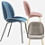 GUBI Beetle Velvet Dining Chair 3D model small image 6