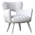 Vintage Elegance: Shane Wingback Accent Chair 3D model small image 5