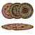 Versatile Round Carpets Set 3D model small image 1