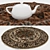 Versatile Round Carpets Set 3D model small image 3