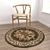 Versatile Round Carpets Set 3D model small image 4