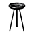 Modern Black Metal Side Table 3D model small image 1