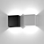 Modern Square Aluminum Wall Light 3D model small image 2