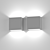 Modern Square Aluminum Wall Light 3D model small image 3