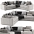 Modern Urban L-Shaped Sofa 3D model small image 1