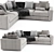 Modern Urban L-Shaped Sofa 3D model small image 3