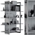 Wood & Black Rack 04: Stylish Storage Solution 3D model small image 5