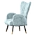 Drummond Stylish Armchairs 3D model small image 3