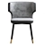 Luxury Velvet Side Chair: Fortunato 3D model small image 2