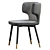 Luxury Velvet Side Chair: Fortunato 3D model small image 3