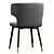 Luxury Velvet Side Chair: Fortunato 3D model small image 4