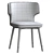 Luxury Velvet Side Chair: Fortunato 3D model small image 5