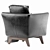 Dublin Dusty Leather Armchair 3D model small image 2