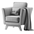 Dublin Dusty Leather Armchair 3D model small image 5