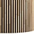 Luxury Striped Wood Panel Kit: PBR 4K 3D model small image 2