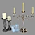 Elegant Candlestick Holder 3D model small image 1