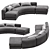 Montauksofa Lewis Curved: Modern Elegance for Your Space 3D model small image 1