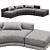 Montauksofa Lewis Curved: Modern Elegance for Your Space 3D model small image 5