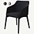 Stylish Elle Chair with Wood Base 3D model small image 1