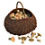 Mushroom Haven Basket 3D model small image 1