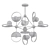 Travis Chandelier: Retro-Industrial Elegance 3D model small image 2