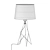 Sleek Copper Tripod Table Lamp 3D model small image 2